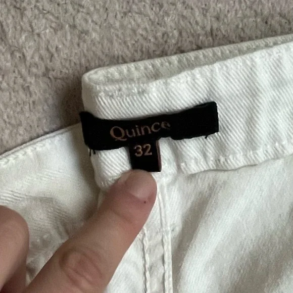 Quince Cotton Crop Wide-Leg Pant Jeans-Women’s 27 & 32-White-Ivory-Casual-Classy - Picture 3 of 5
